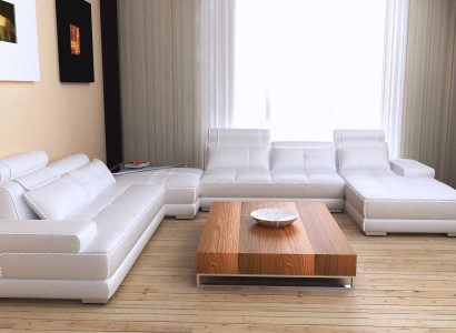 Sofas Living landscape Design Corner sofa Leather new U-shape Sofa Couch Upholstery Suite